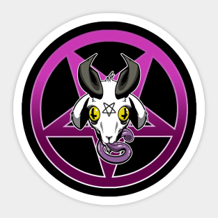 The Pentagram GOAT Pink Sticker